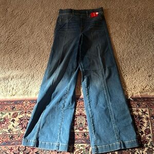 NWT spanx flare pull on jeans wide leg tall size medium